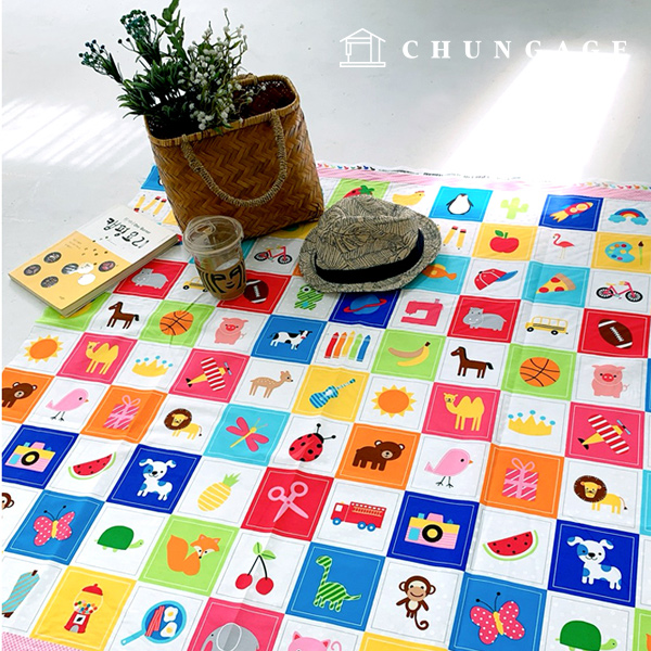 コットン生地コットン20カウントピクニックタイム