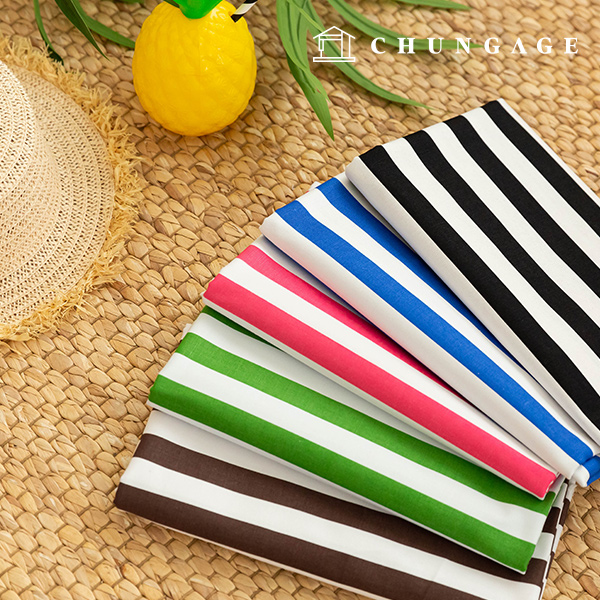 オックスフォード生地20カウント綿生地マリンストライプ5種