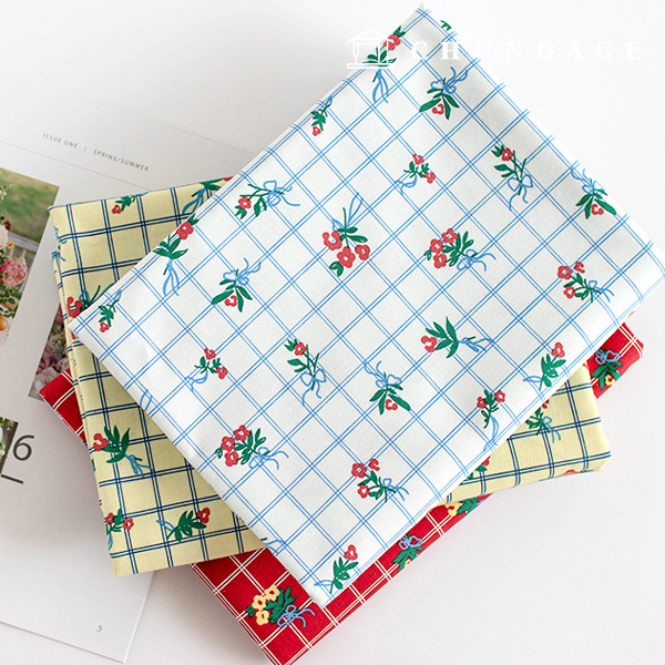 コットン生地 コットン20カウント 広幅メリミチェック3種