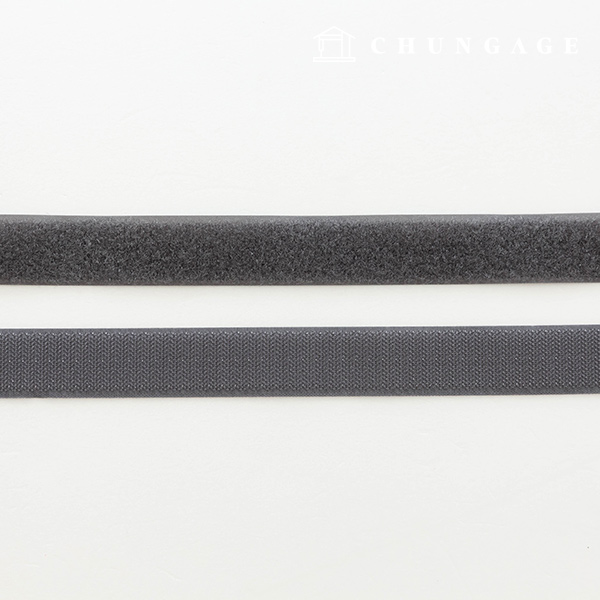 マジックテープ付き25mm縫製用マジックテープ1ヤード両面セットグレーグレー