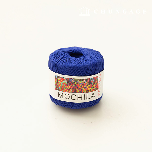 モチラシコットン綿糸コ針編みヤーンコバルト018