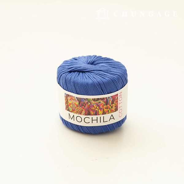 モチラシ綿綿綿糸針編みヤーンロイヤルブルー019