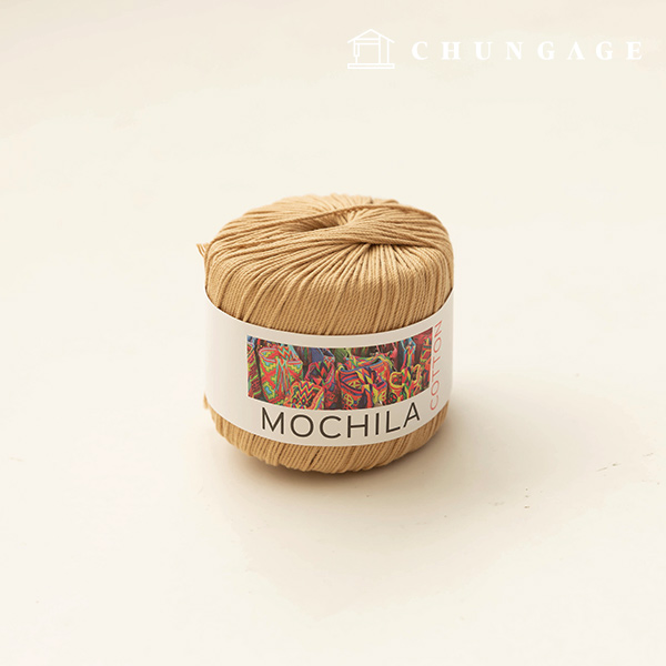 モチラシコットン綿糸コ針編みヤーンキャラメル033