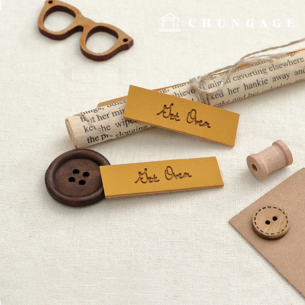 レザーラベルペンダントエンゲージメントゲットオーバーヴィンテージイエロー58643