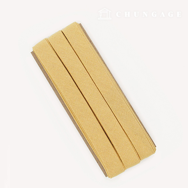 バイアステープナチュラルコットンリネン15mmマスタード75517