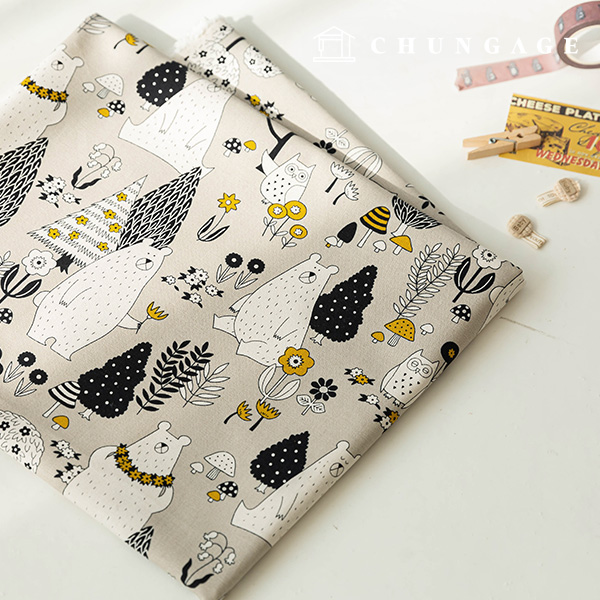 オックスフォード生地コットン20カウントクマ石布ベアオウル