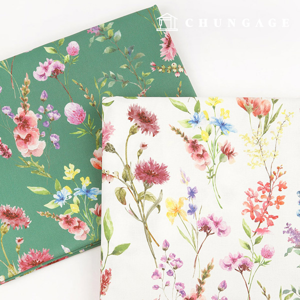 環境にやさしい抗菌抗炎症団E-DTPコットン20カウント野生花の詩2種