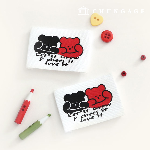 綿ラベル両接クマの友達58852