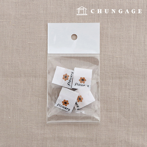 フィットラベル綿ラベル両接ミニ花びらミニフラワー58619
