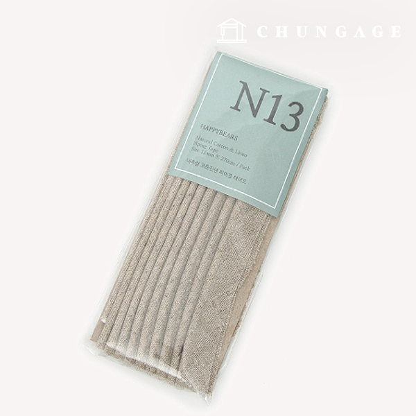 パイピングテープナチュラルコットンリネンリネンベージュ76127