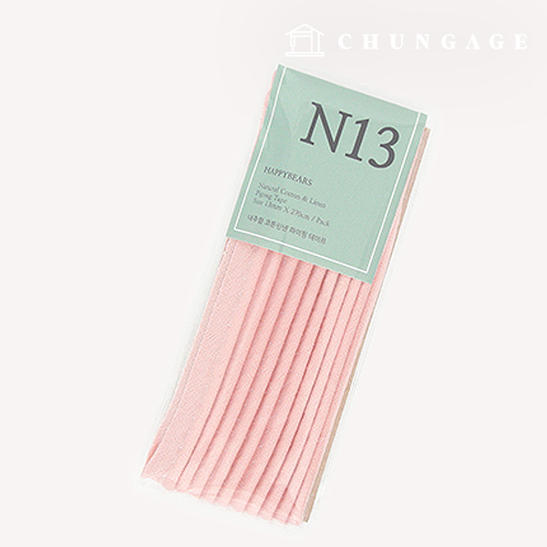 パイピングテープ ナチュラルコットンリネン ベビー・ピンク 77354