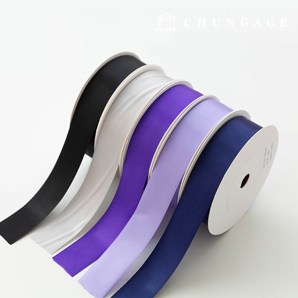 サテンリボン包装リボンテープ紐リボンクラフト25mm紫5種
