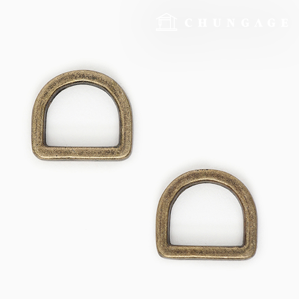 Dリングバッグ部品素材バッグストラップリンクフロアモダンアンティークゴールド13mm 47468