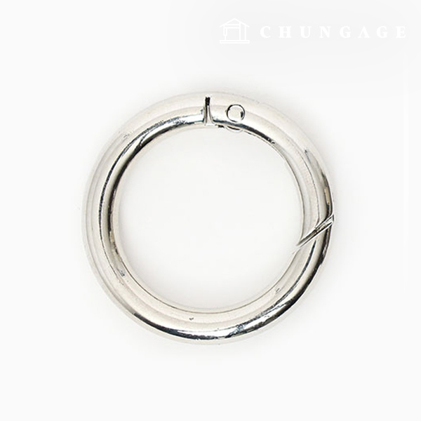 オープンキオリングOリングオリングリングマクラメオリングオープンキーリングモダンシルバー25mm 48071