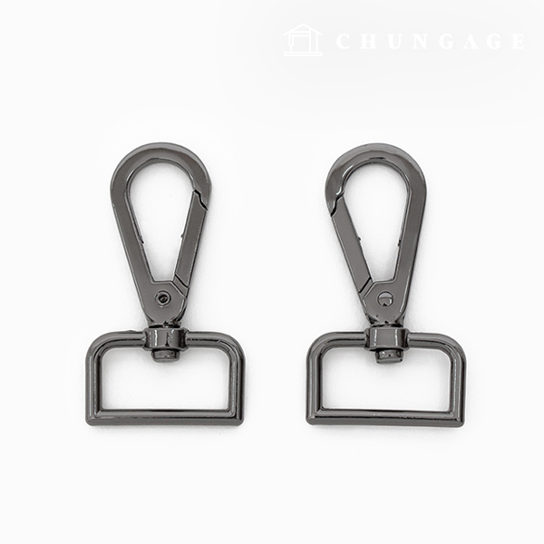 バッグ接続リングDリングベーシック25mmメタルグレー47483