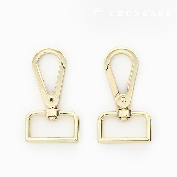 バッグ接続リングDリングベーシック30mmゴールド47484