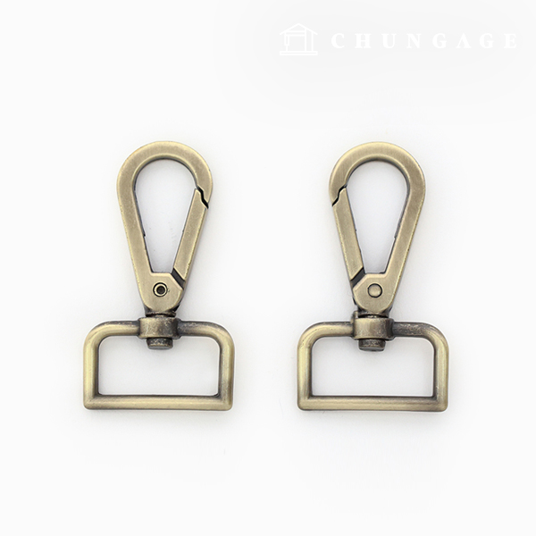 バッグ接続リングDリングベーシック30mmアンティークゴールド47484