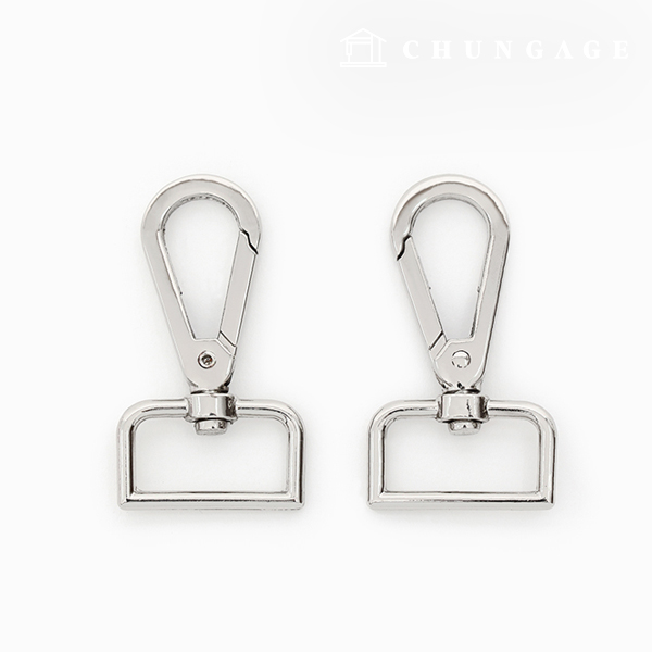 バッグ接続リングDリングベーシック38mmシルバー47486