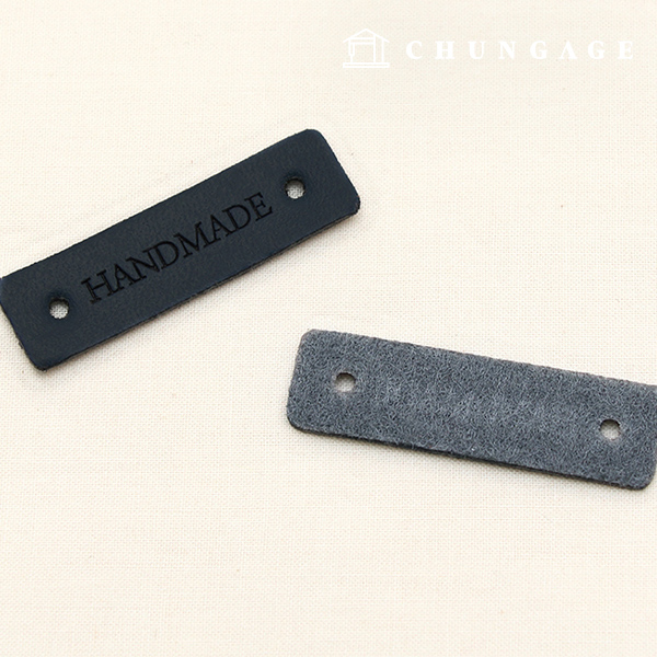 レザーラベルヴィンテージラベルベーシックハンドメイドディープネイビー48100