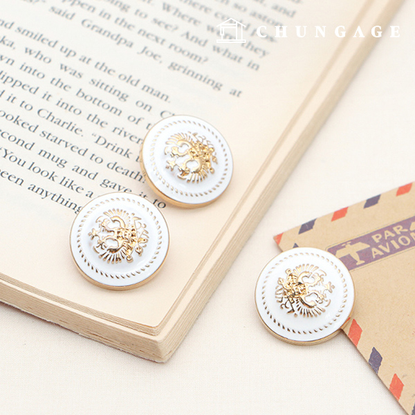 ゴールドボタンビンテージコートジャケットボタンベズコ文章ボタン23mmクリームアイボリー71136