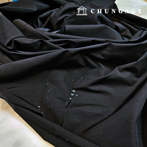 ポリ生地レーヨン混紡平織り広幅TRクラシックブラック