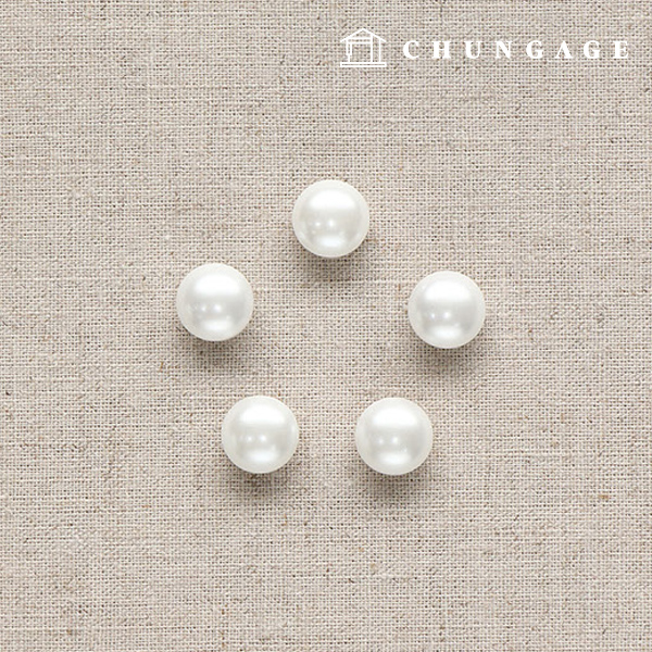 ビンテージ金具コートジャケットパールボタン10mm 5個入り77296