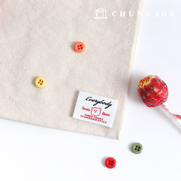 綿ラベル両接スマイルクマクマ58854