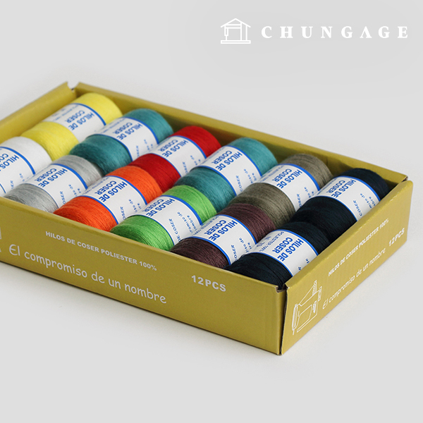 ミシン室ミシン室40カウント2合小型縫製12色シルセットスタンダード39390