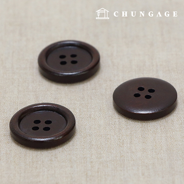 ヴィンテージウッドコートカバン小物木製ボタンオルフェフェラリー25mmダークブラウン58281
