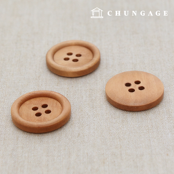ヴィンテージウッドコート カバン 小物 木製ボタン オルフェフェラリー 25mm ナチュラル 58284