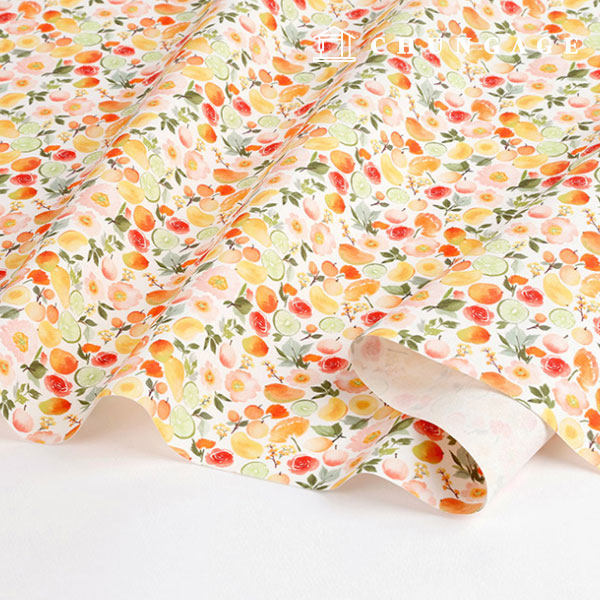 オックスフォード生地コットン20カウントエコフレンドリーDTP広幅スイーツフラワーMOXYS1580