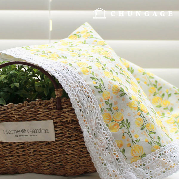 リネン生地 コットンリネン 11 カウント 環境にやさしい E-DTP 綿麻広幅イエローパーム MLYS1463