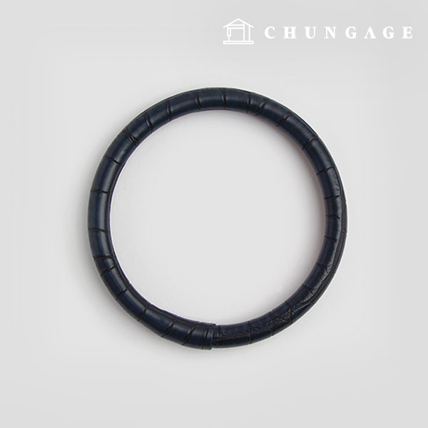 バッグハンドルOリングユニーク人工革ハンドル8cmネイビー48029