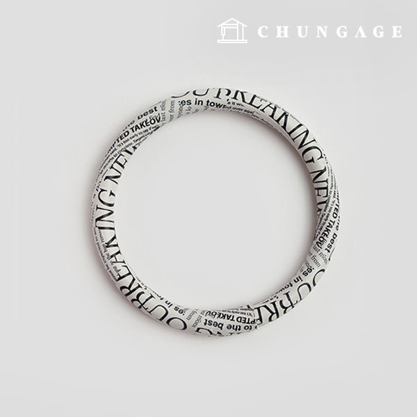 バッグハンドルOリングユニーク人工皮革ハンドル8cmレタリング48029