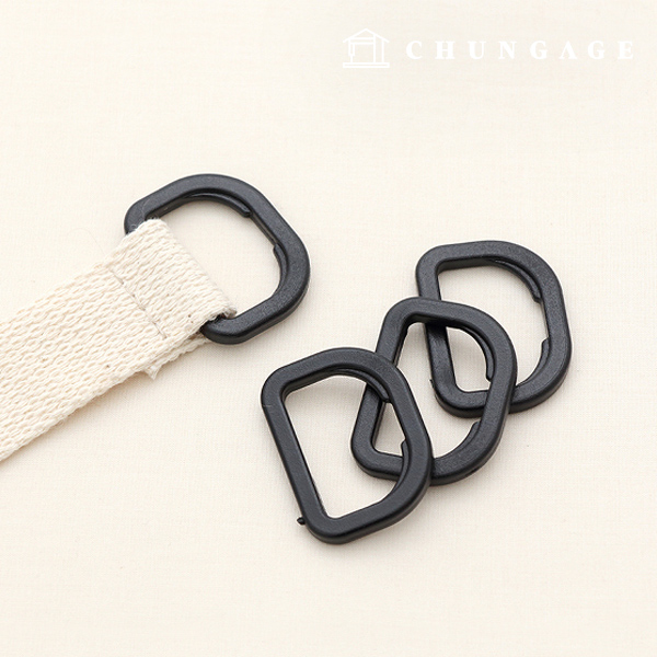 Dリングバッグ部品素材バッグストラップリンクプラスチックブラック30mm 71781