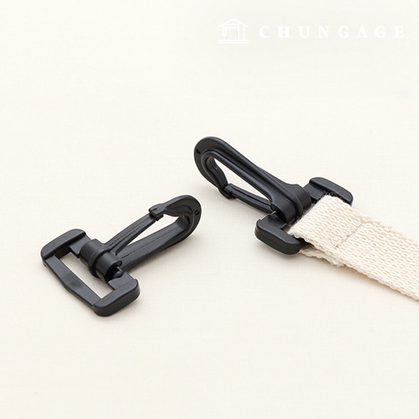 Dリングバッグ部品素材バッグストラップリンクプラスチックブラック30mm 71779