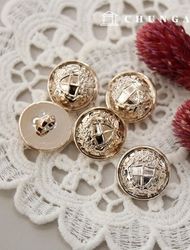 金箱ボタン3個 ヴィンテージコートジャケット メタルボタン 18mm