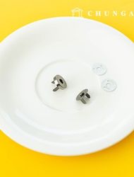 マグネットカチカチ アップリケボタン ブロンズシルバー 14mm 4種