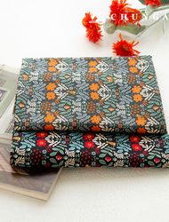 コットンオックスフォード生地花柄フラワー生地猫森2種