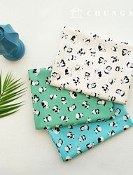 綿生地20カウント抗菌動物布ベビーパンダ3種