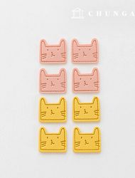 レザーラベルヴィンテージステッチ猫2種
