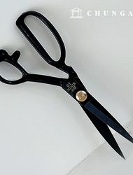 財団はさみ手芸縫製生地はさみ無光ブラック10インチ