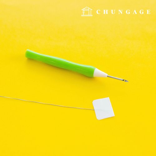 フランス刺繍パンチニードル針ウッドプラスチック糸装着1mm