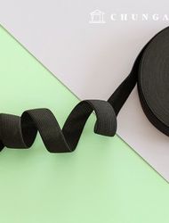 バギーストラップウエストバンド22ヤードロールパンツストラップ鉛筆ゴムストラップ高弾力25mmブラック