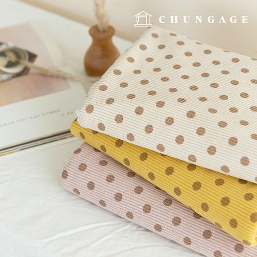 コーデュロイ生地 スパン中ゴルデン 8W コーデュロイ生地 広幅 冬生地 ブラウンドット 3種