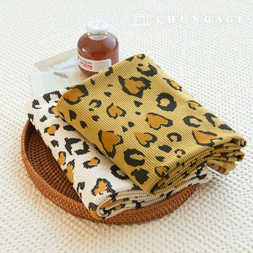 コーデュロイ生地 スパン中コーデュロイ 8W コーデュロイ生地 ホピ柄 広幅 冬生地 ハートレオパード 2種