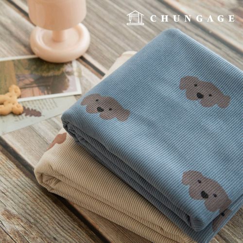 コーデュロイ生地 スパンジャンコーデュロイ 16W コーデュロイ生地子犬 パタン広幅 冬生地 パグパフィー 2種