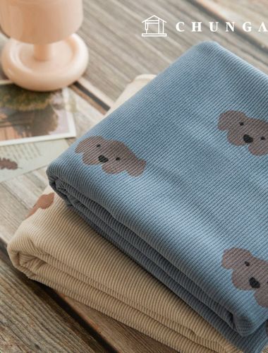 コーデュロイ生地 スパンジャンコーデュロイ 16W コーデュロイ生地子犬 パタン広幅 冬生地 パグパフィー 2種