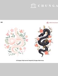 衣類転写紙083リフォーム熱転写紙服作り熱転写ステッカーキューティースネーク4