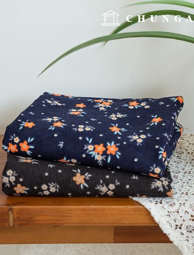 コーデュロイ生地 スパン ザンゴルデン 16W コーデュロイ生地 花柄 花 広幅 冬生地 バージーナ 2種